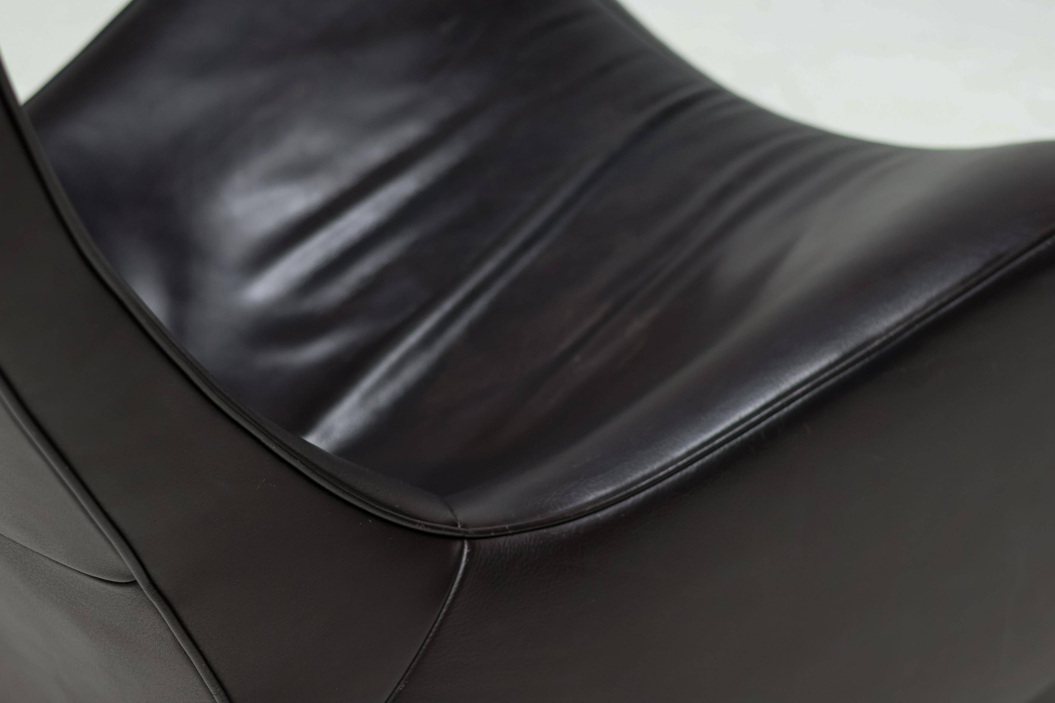 De Sede DS-264 Lounge Chair by Mathias Hoffmann, Swiss Leather Design