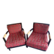 Fauteuil colonial motif labyrinthe
