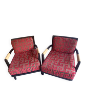 Fauteuil colonial motif labyrinthe