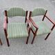 Série de chaises scandinave fauteuil chaise ottoman en palissandre