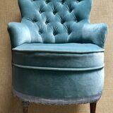 Armchair 70s peacock blue Toad