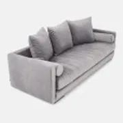 Sofa KOPENHAGA silver velour, Scandinavian design