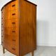 1960s Vintage Danish Bow-Front Teak Chest of Drawers