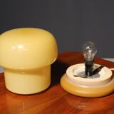 Opal glass mushroom table lamp, designed by Karel Volf, 1970´s, Czechoslovakia