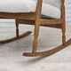 1970s, Scandinavian design, high-backed rocking chair, reupholstered.