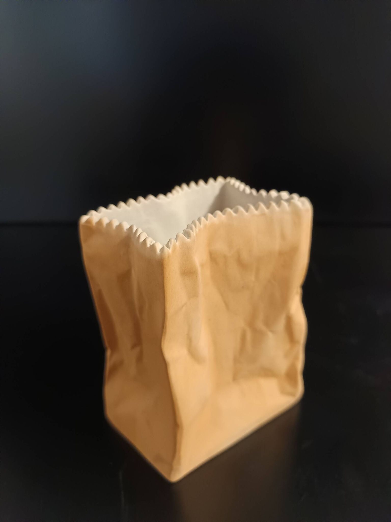 Paper Bag Ceramic Vase by Tapio Wirkkala for Rosenthal