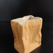 Paper Bag Ceramic Vase by Tapio Wirkkala for Rosenthal