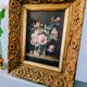 Oil painting on rosewood in a vase, early 20th century