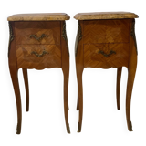 Pair of Louis XV bedside tables. Rosewood