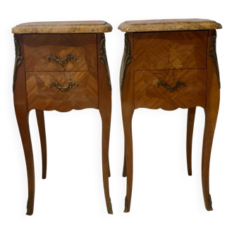 Pair of Louis XV bedside tables. Rosewood