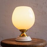 Lampe de Table Vintage Tchécoslovaque en Verre Rose Poudré, 1970s