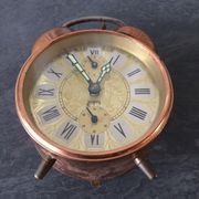 Réveil Japy cuivre décoration années 70 vintage