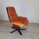 Fauteuil lounge vintage Göte Mobler 1960 pivotant et inclinable