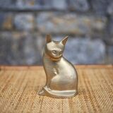 Vintage statue, brass cat statue, cat figurine, cat statue, collection, brass cat