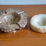 Beige alabaster ashtray