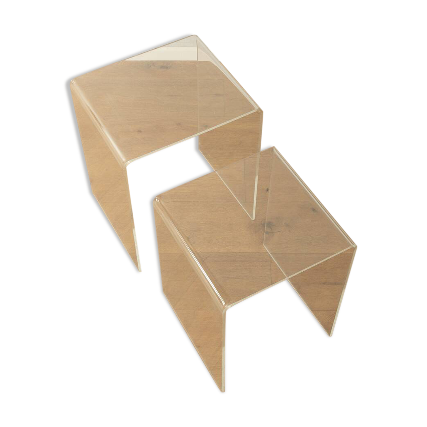 1960s acrylic side tables