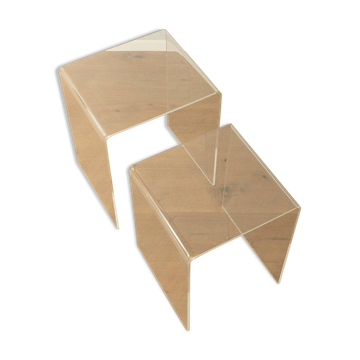 1960s acrylic side tables