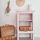Etagère - meuble rose patiné