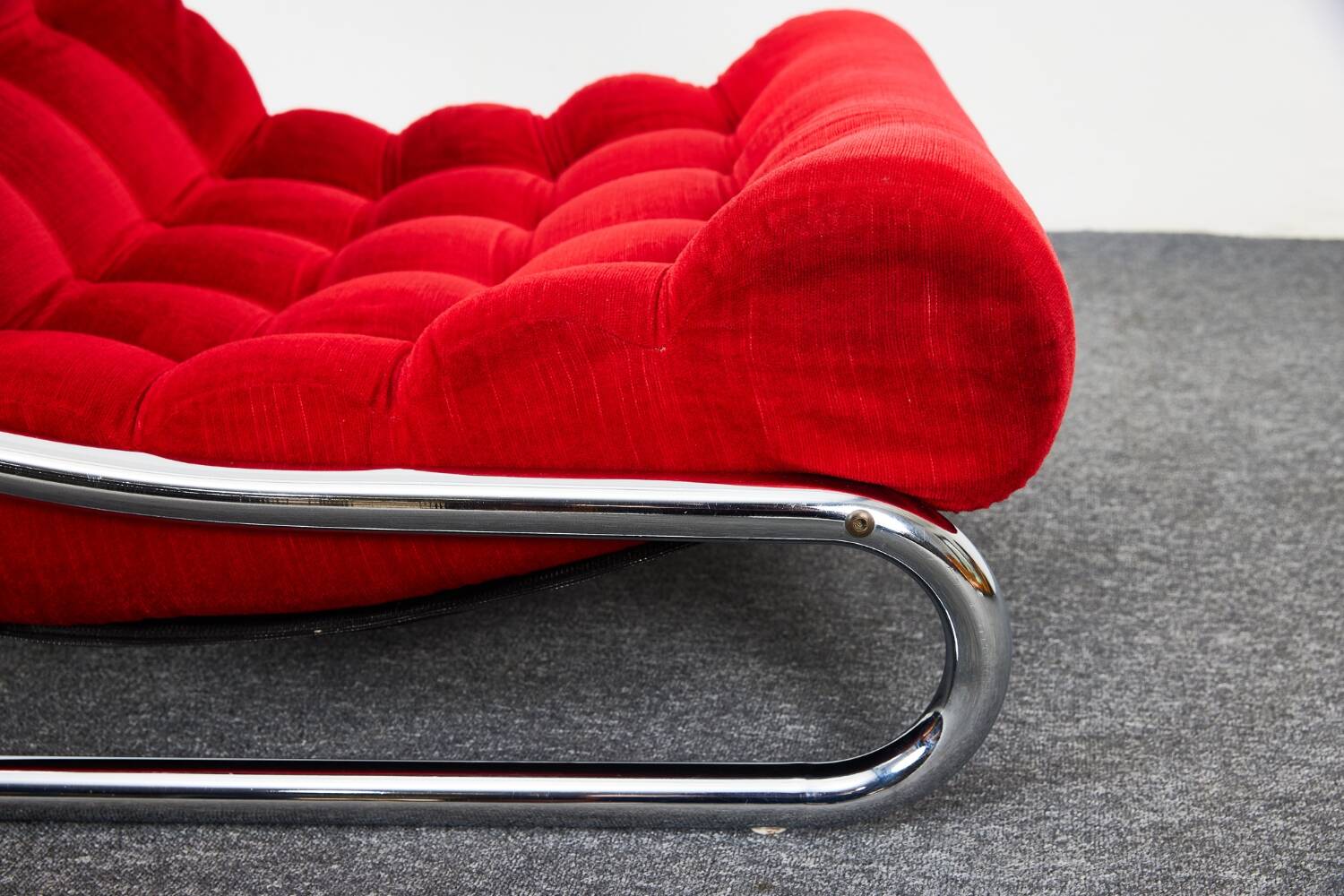 Fauteuil lounge vintage rouge Impala par Gillis Lundgren pour IKEA, Suède, 1970