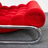 Fauteuil lounge vintage rouge Impala par Gillis Lundgren pour IKEA, Suède, 1970