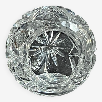 Cendrier boule individuel en cristal taillé - XXème
