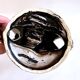 Vintage artisanal two-tone earthenware candle holder Vallauris France