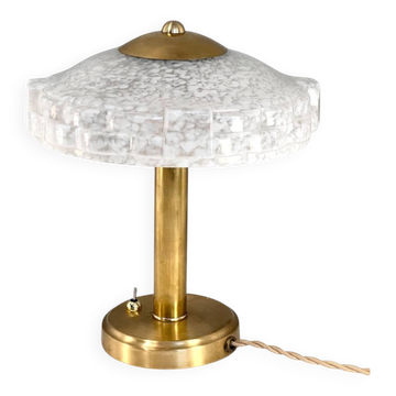 Table lamp in Skyscraper style • Clichy glass & brass