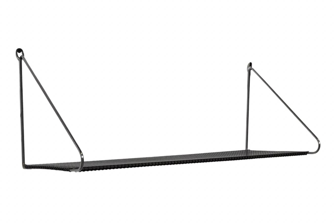 Vintage Wall rack Pilastro by Tjerk Reijenga black perforated 1960