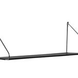 Vintage Wall rack Pilastro by Tjerk Reijenga black perforated 1960