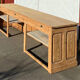 Large antique counter - solid raw wood tradesman's furniture