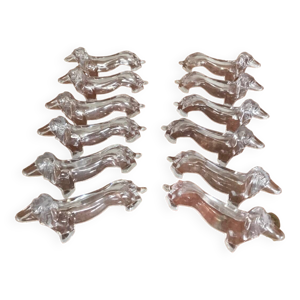 Série de 12 portes couteaux