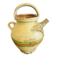 Ancienne poterie savoyarde , décorée d’un liserés orange et verts