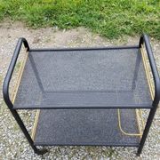 Rolling service bar of the 50s in rigitulle and brass