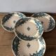 Set de 4 assiettes plates en faïence Marine