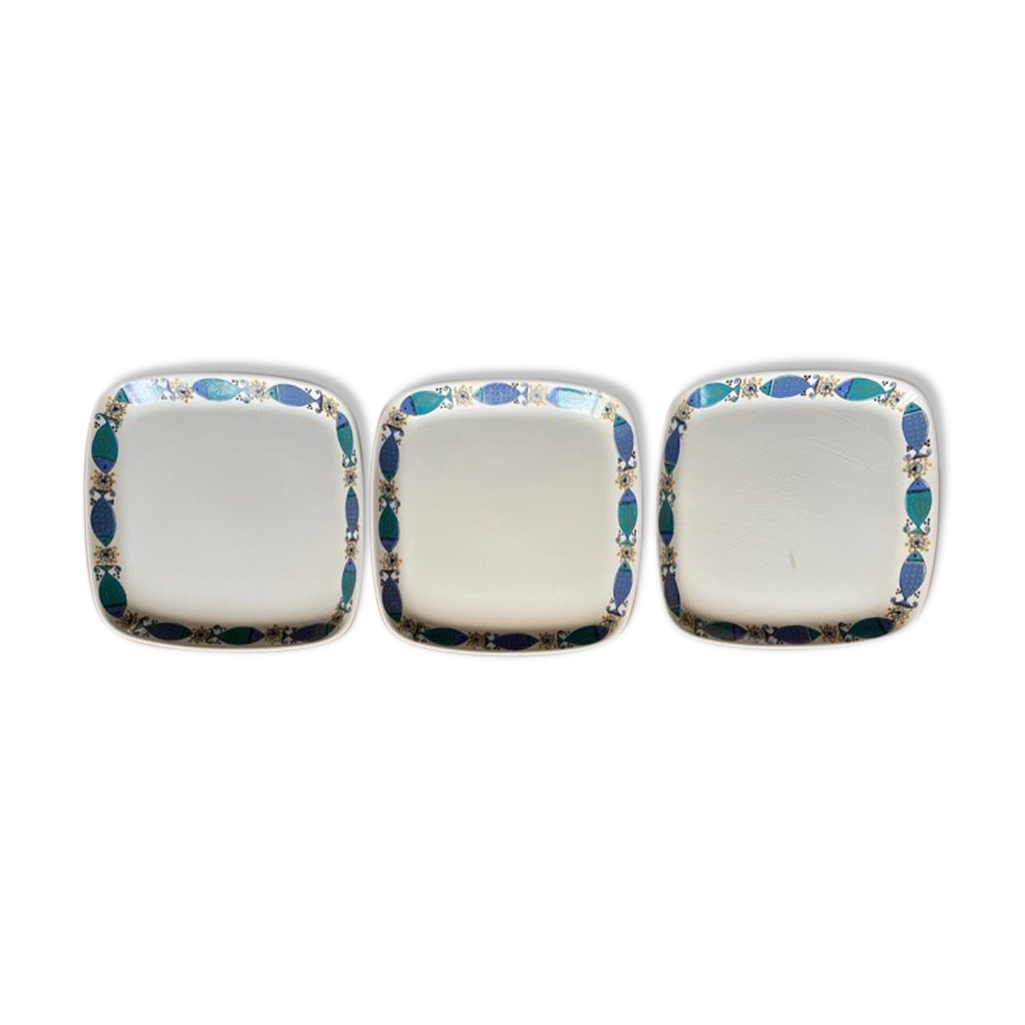 Trio d'assiettes Turi-Design vintage 1970