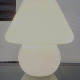 Vintage mushroom table lamp, Hustadt Leuchten, in opaline glass model L 1970.