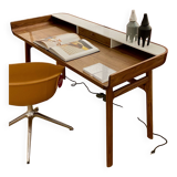 Harold desk danish walnut oiled/white