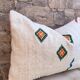 Handmade white Moroccan cushion cover (60x40 cm) for Kilim rugs, cushion cover,