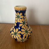 Danish crackle vase signed Copenhagen Denmark 401/449 – floral decoration p