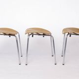 Set of 6 Egon Eiermann SE68 Stools – 1950s Mid Century Modern Beech Plywood