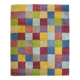 Damier coloré - Tapis tissé à la main