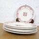 6 dessert plates Terre de Fer Creil and Montereau - Amiral decoration