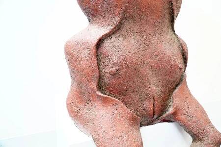 Yves Rhayé, XL Biomorphic Terracotta Sculpture