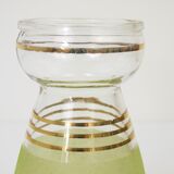 Granite green glass hyacinth vase