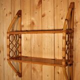 Etagère murale en rotin vintage