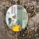 Ancibe brass flower mirror