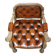 Fauteuil Chesterfield ancien restauré William IV en cuir