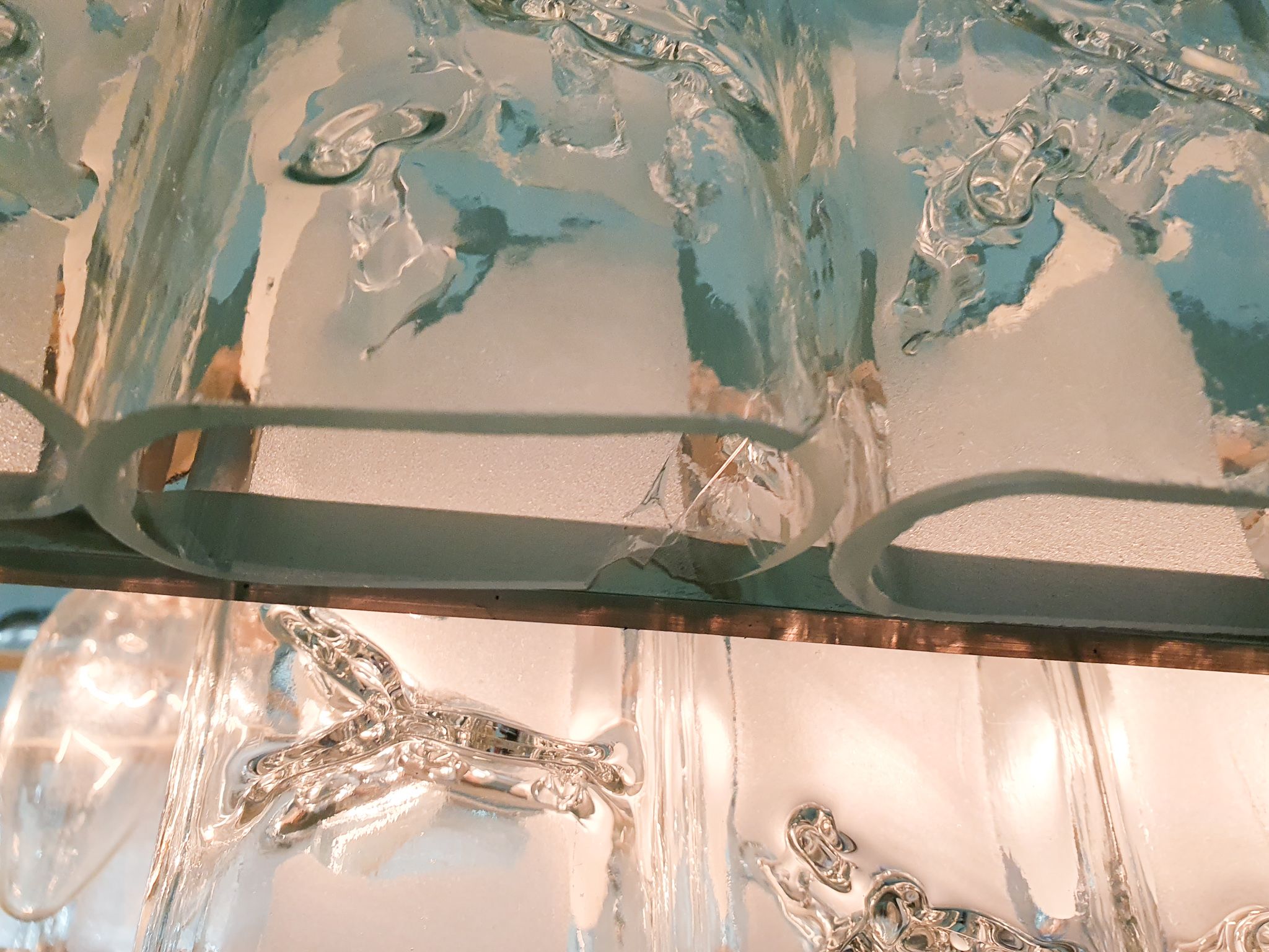 Lustre en verre par Doria, Allemagne années 1960