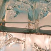 Lustre en verre par Doria, Allemagne années 1960