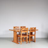 1970s Pine dining set from Sweden